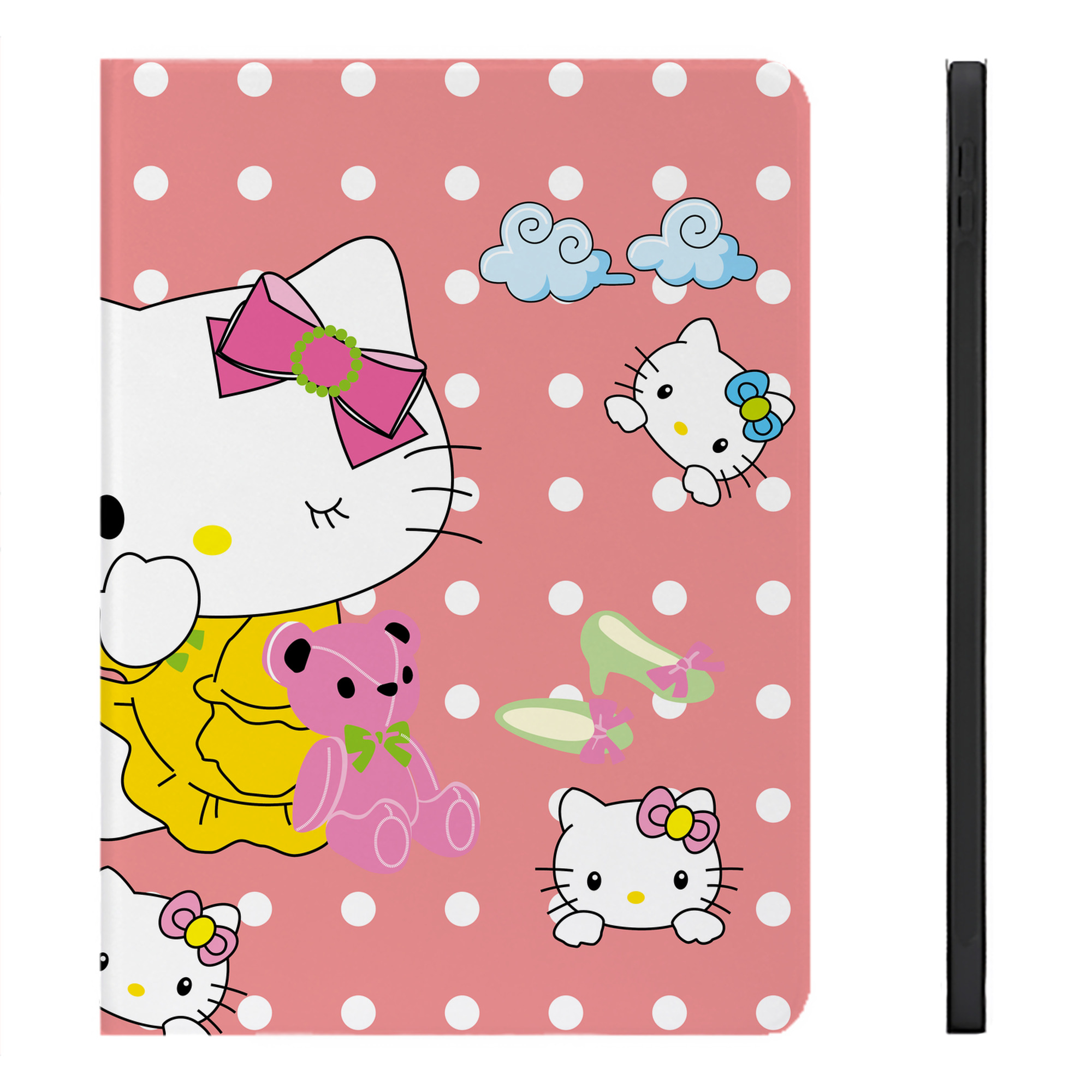 （画像用） Hello Kitty ハローキティ IPadケース ペンホルダー付き ブックスタイルデザイン